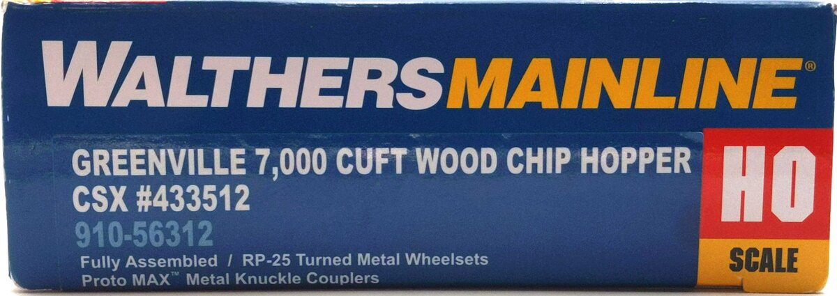 Walthers 910-56312 HO Scale Wood Chip Hopper CSX #433512 LN/Box