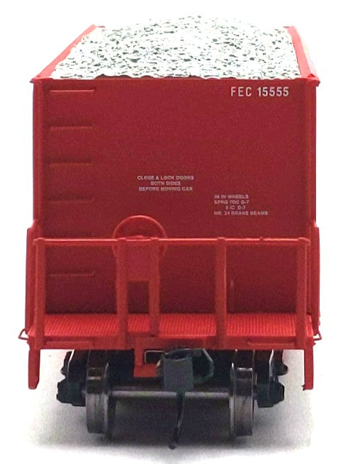 Walthers 920-106037 HO FEC RTR 40' Ortner 100-Ton Open Aggregate Hopper #15555