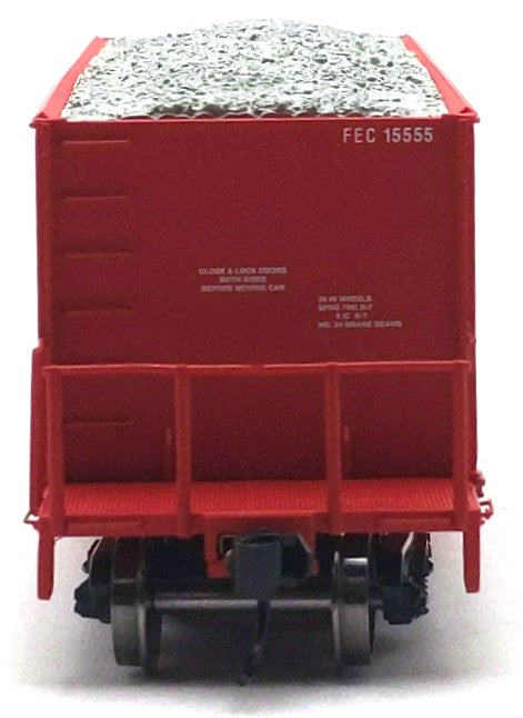 Walthers 920-106037 HO FEC RTR 40' Ortner 100-Ton Open Aggregate Hopper #15555 LN/Box