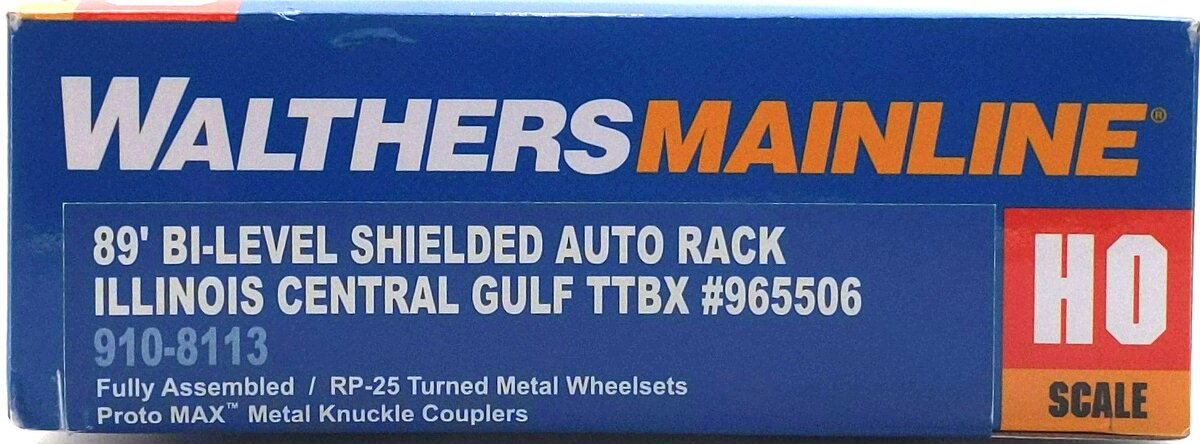 Walthers 910-8113 HO ICG 89' Flatcar w/ Bi-Level Shielded Auto Rack RTR #965506 LN/Box