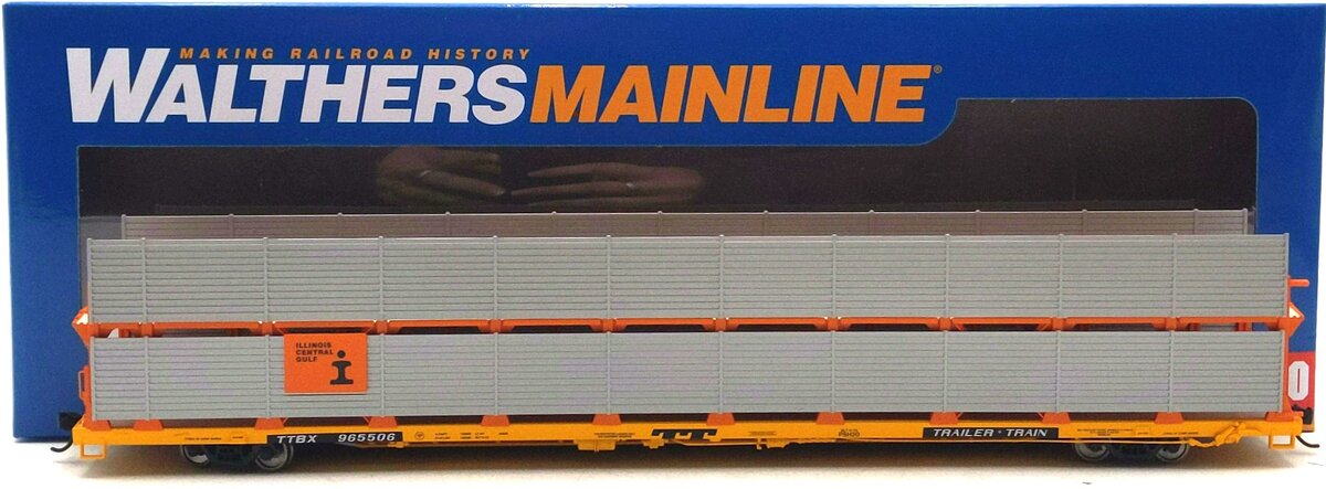 Walthers 910-8113 HO ICG 89' Flatcar w/ Bi-Level Shielded Auto Rack RTR #965506 LN/Box