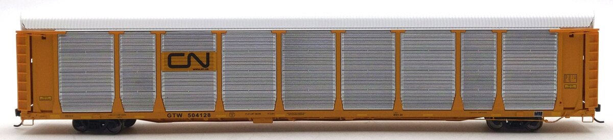 Walthers 920-101511 HO CN GTW 89' Thrall Bi-Level Auto Carrier #504128 - RTR