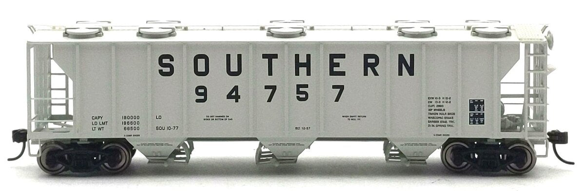Walthers 910-7036 HO Southern Railway 50' PS-2 2893 3-Bay Covered Hopper #94757