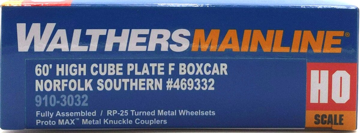 Walthers 910-3032 HO Norfolk Southern 60' High Cube Plate F RTR Boxcar #469332