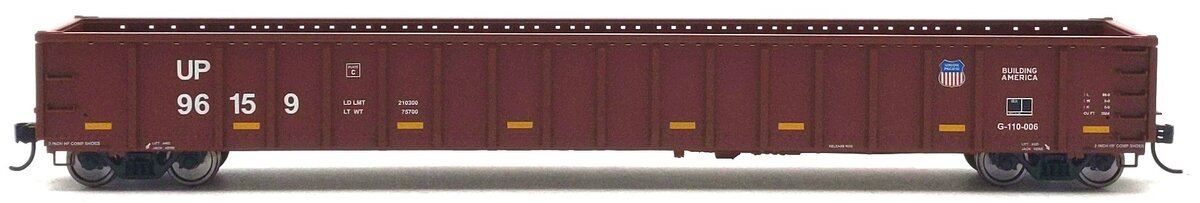 Walthers 910-6482 HO Union Pacific 68' Railgon Gondola Ready To Run #96159 LN/Box
