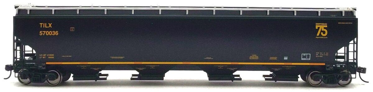 Walthers 920-110326 HO TILX 67' Trinity 6351 4-Bay Covered Hopper RTR #570036 LN/Box