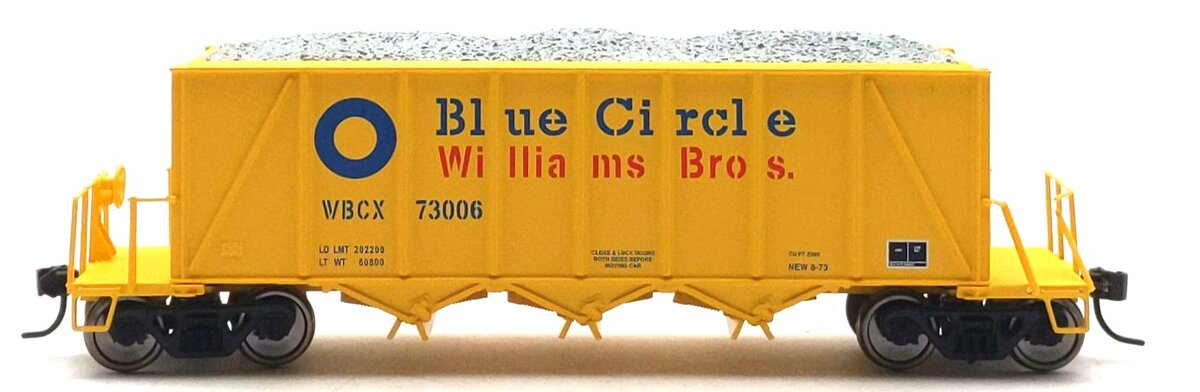 Walthers 920-106017 HO WBCX RTR 40' Ortner 100-Ton Open Aggregate Hopper #73006