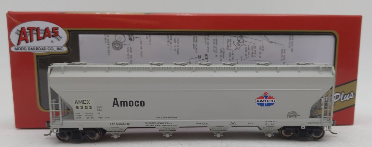 Atlas 20006902 HO Amoco Master Plus 5250 Covered Hopper #6203