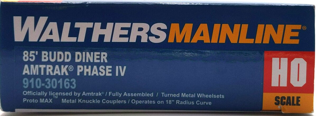 Walthers 910-30163 HO Scale Amtrak 85' Budd Diner Passenger Car LN/Box