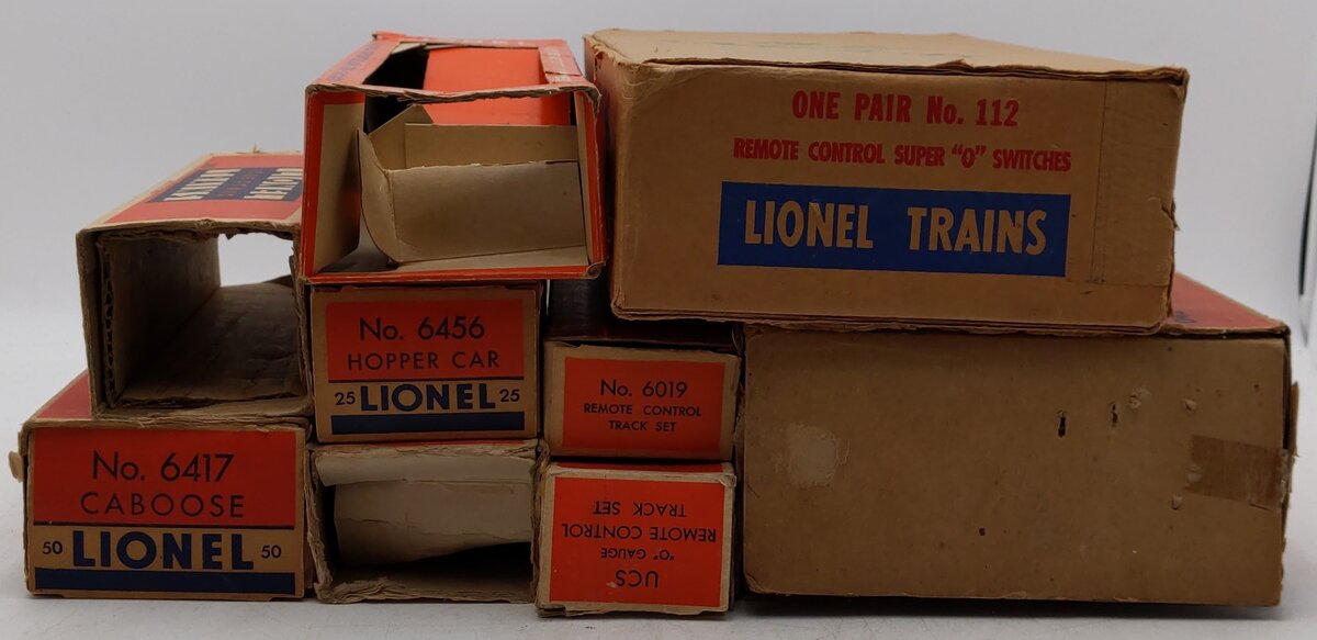 Lionel Vintage O Empty Boxes: 6019, 042, 112, 6147, 6456, 6456, 2452 [11]/Box