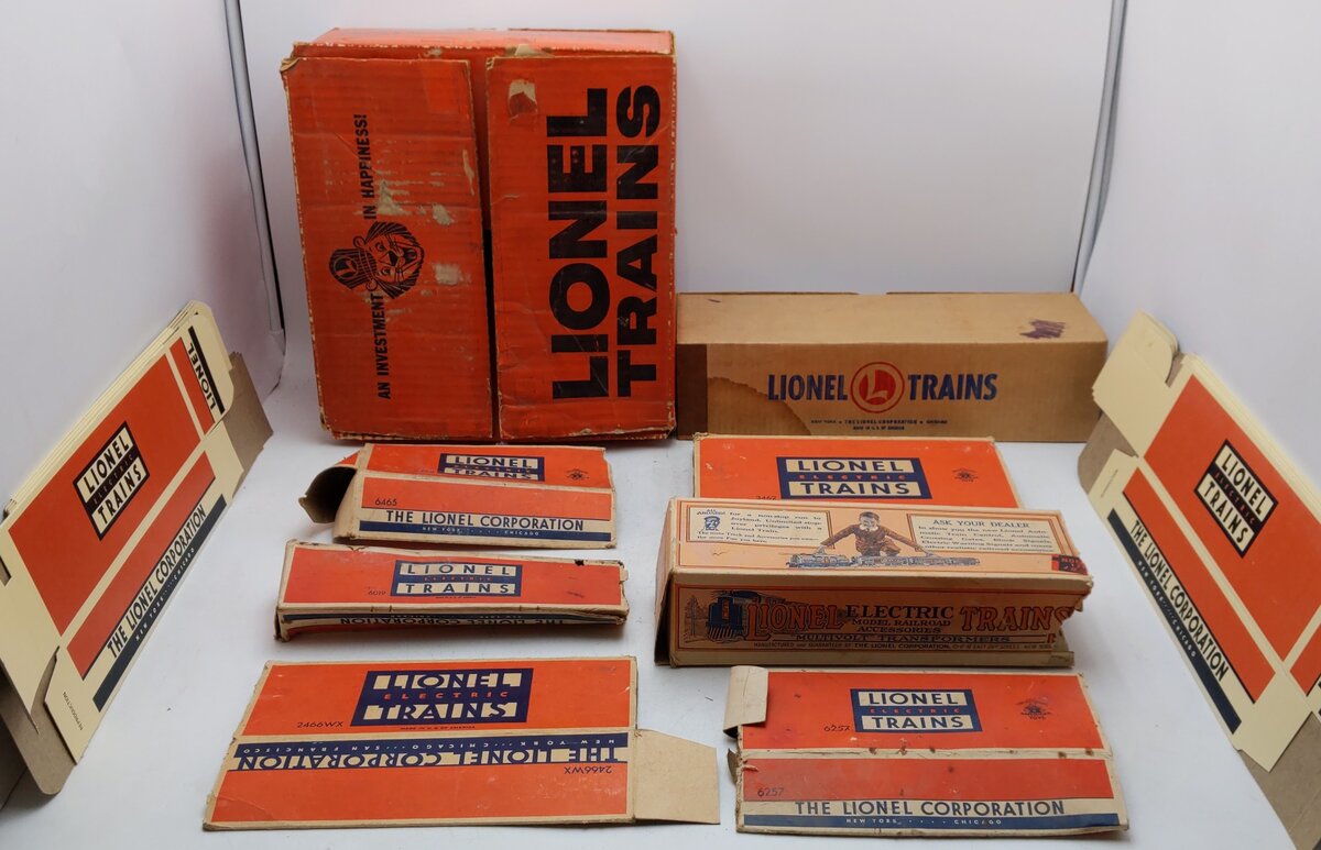 Lionel Vintage O Empty Boxes: 13036, 2466WX, 815, 6466, 6019, 3462, 8854 [16]/Box