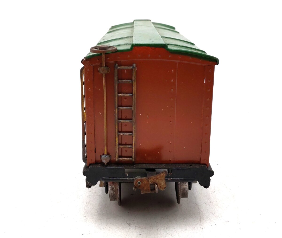 Lionel 213 Vintage Standard Gauge Tera Cotta & Green Cattle Car VG