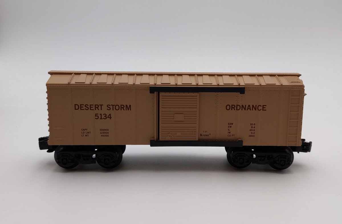 K-Line K5134 O Desert Storm Ordinance Boxcar NIB