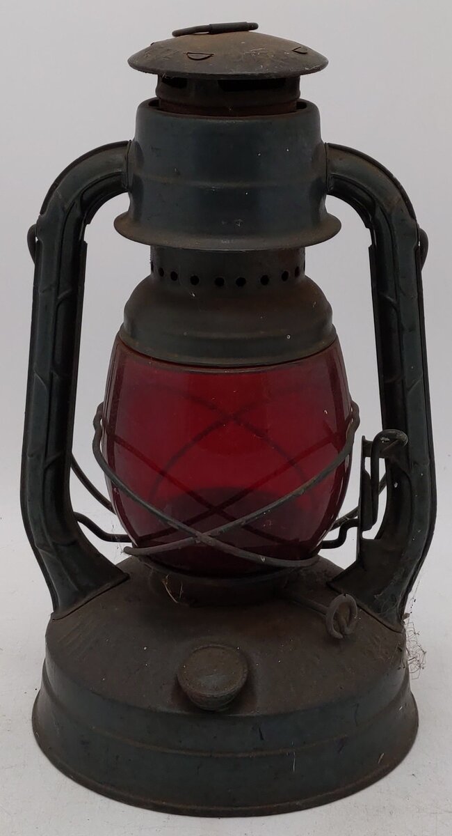 Vintage Rail Road Lantern W/ Clear Globe