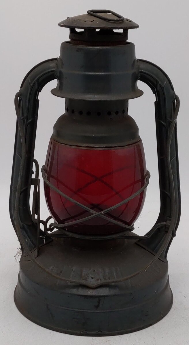 Vintage Rail Road Lantern W/ Clear Globe
