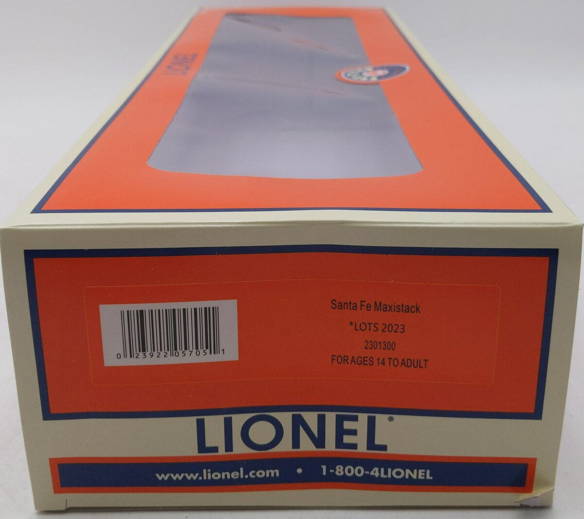 Lionel 2301300 O Gauge LOTS 2023 Santa Fe Maxistack #44233 VG/Box