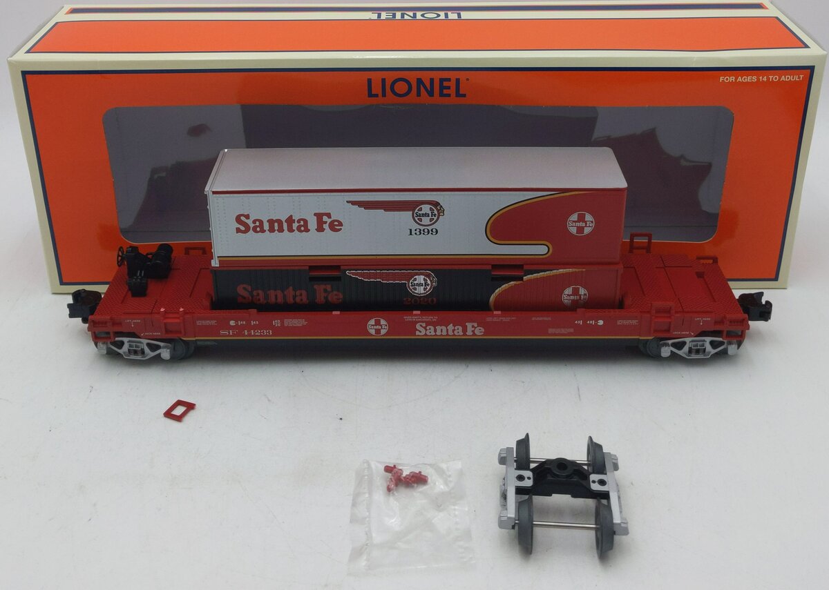 Lionel 2301300 O Gauge LOTS 2023 Santa Fe Maxistack #44233 VG/Box