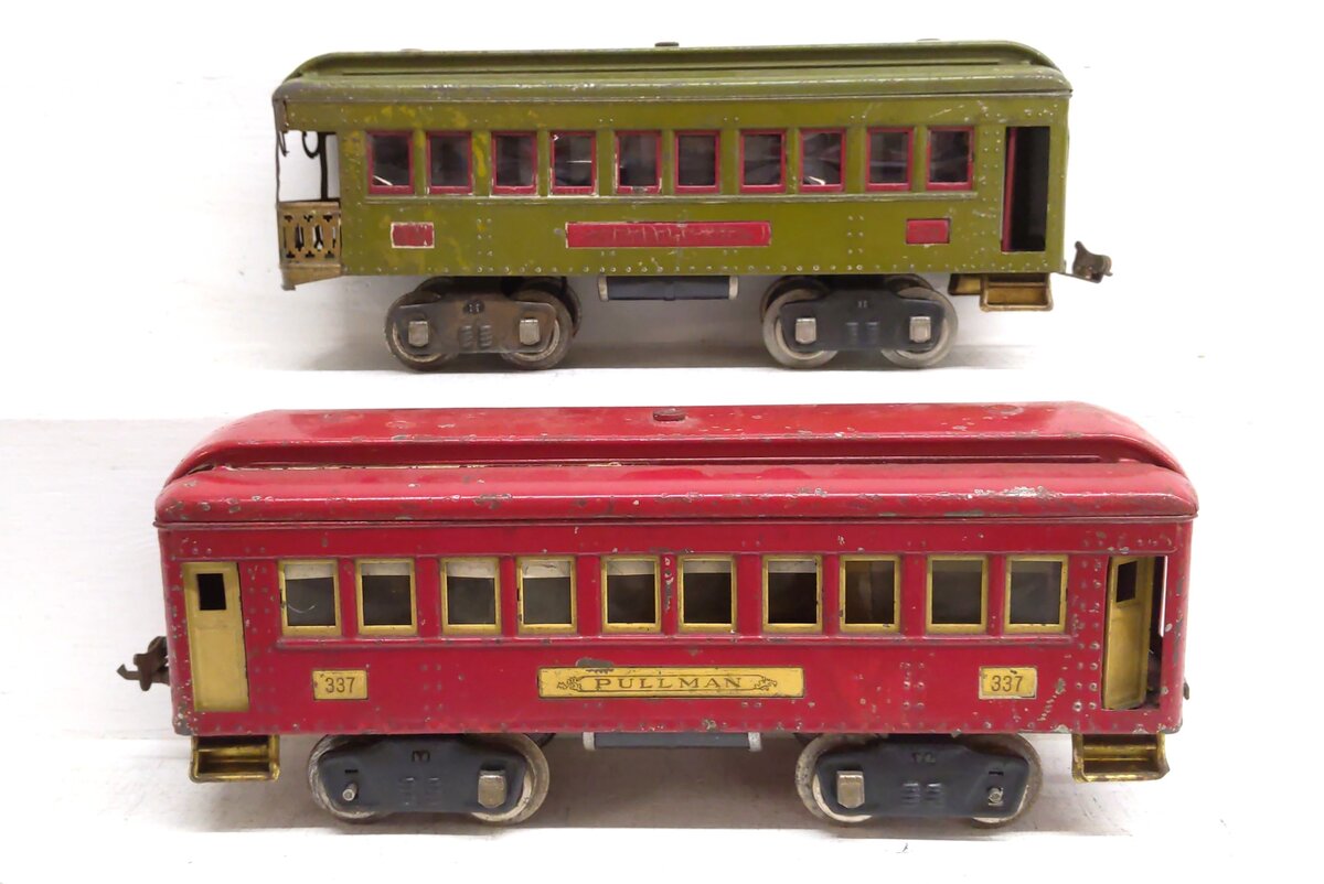 Lionel Vintage Standard Gauge Passenger Cars: 338, 337 [2] VG
