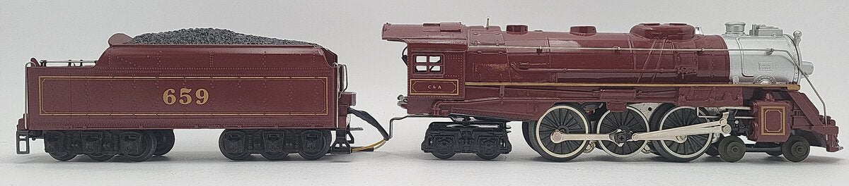 Lionel 6-8101 O Gauge Chicago & Alton 4-6-4 Steam Locomotive & Tender #659 EX