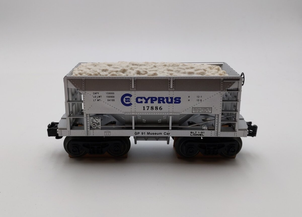 Lionel 6-17886 O Gauge 1991 Gadsden Pacific Cyprus Ore Car w/Load NIB