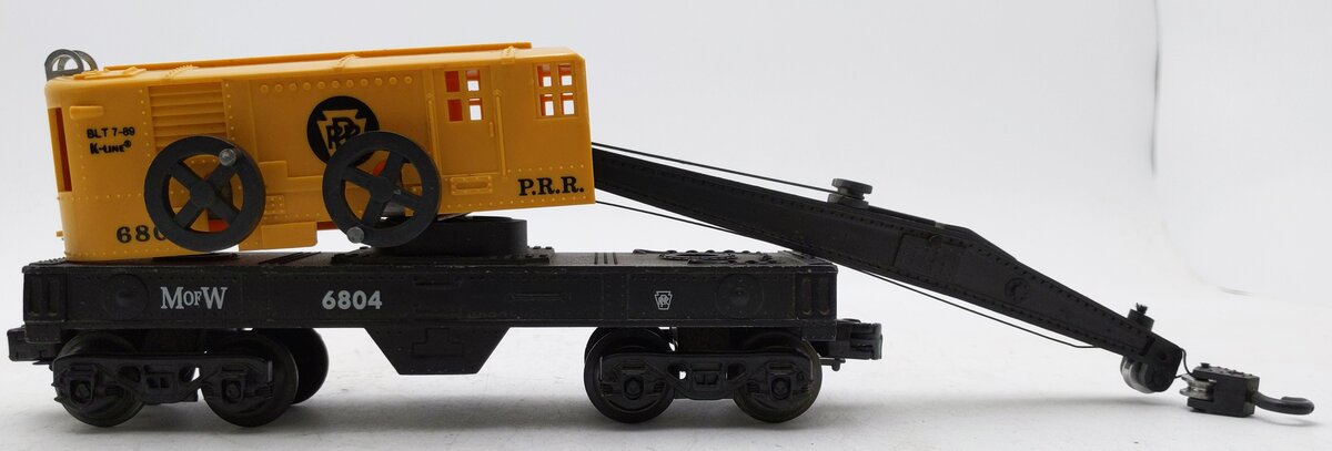 K-Line K6804 O Pennsylvania Railroad Crane Car #6804 VG