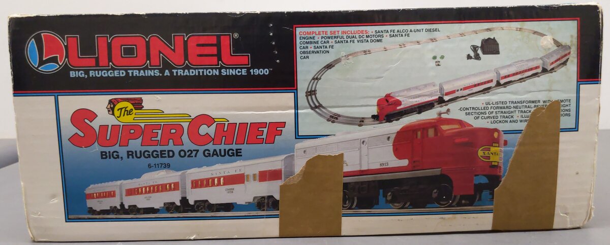Lionel 6-11739 O Santa Fe Super Chief Diesel Passenger Train Set VG/Box