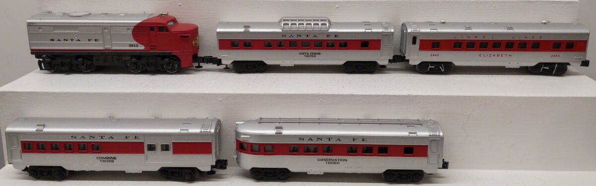 Lionel 6-11739 O Santa Fe Super Chief Diesel Passenger Train Set VG/Box