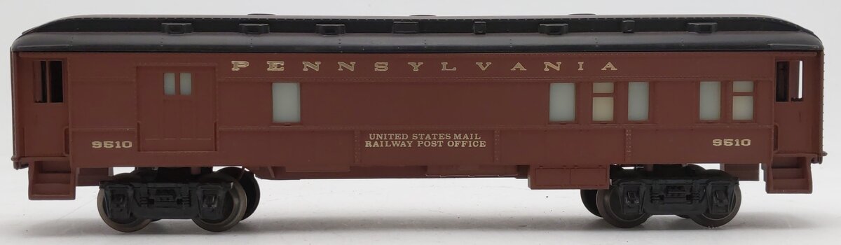Lionel 6-9510 O27 Pennsylvania Mail Combo Baggage/Passenger Car VG