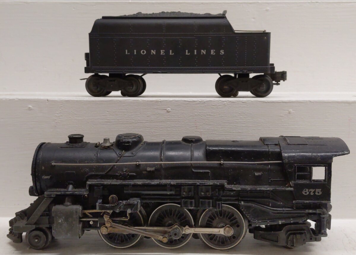 Lionel 675 Vintage O 2-6-4 K4 Pacific Die-Cast Steam Locomotive w 6466WX Tender