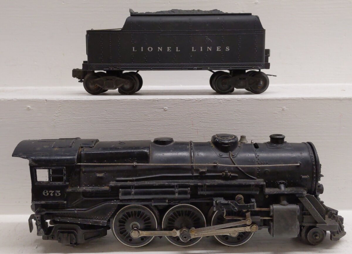 Lionel 675 Vintage O 2-6-4 K4 Pacific Die-Cast Steam Locomotive w 6466WX Tender
