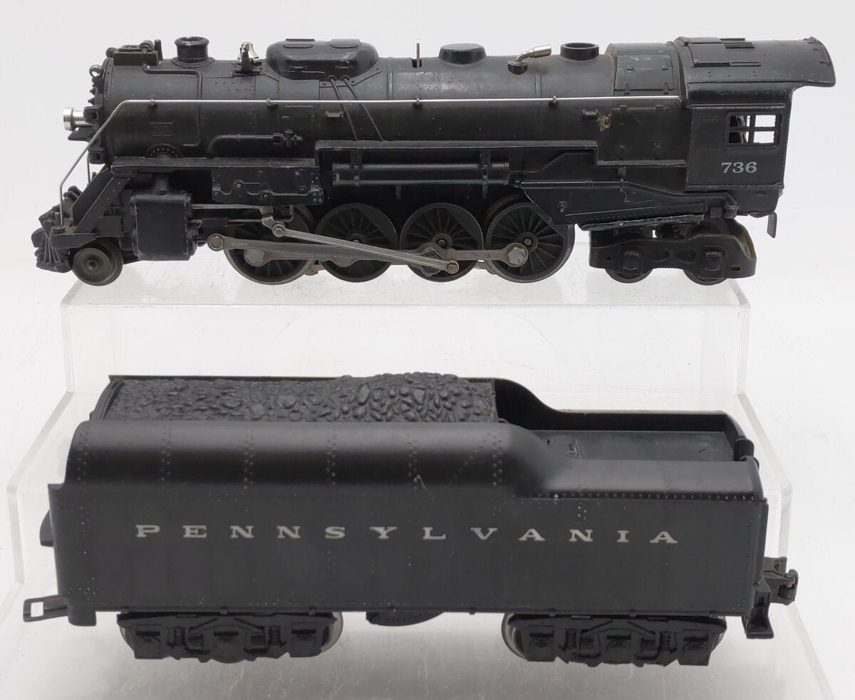 Lionel 736 Vintage O 2-8-4 Berkshire Steam Locomotive with 2671W Tender VG