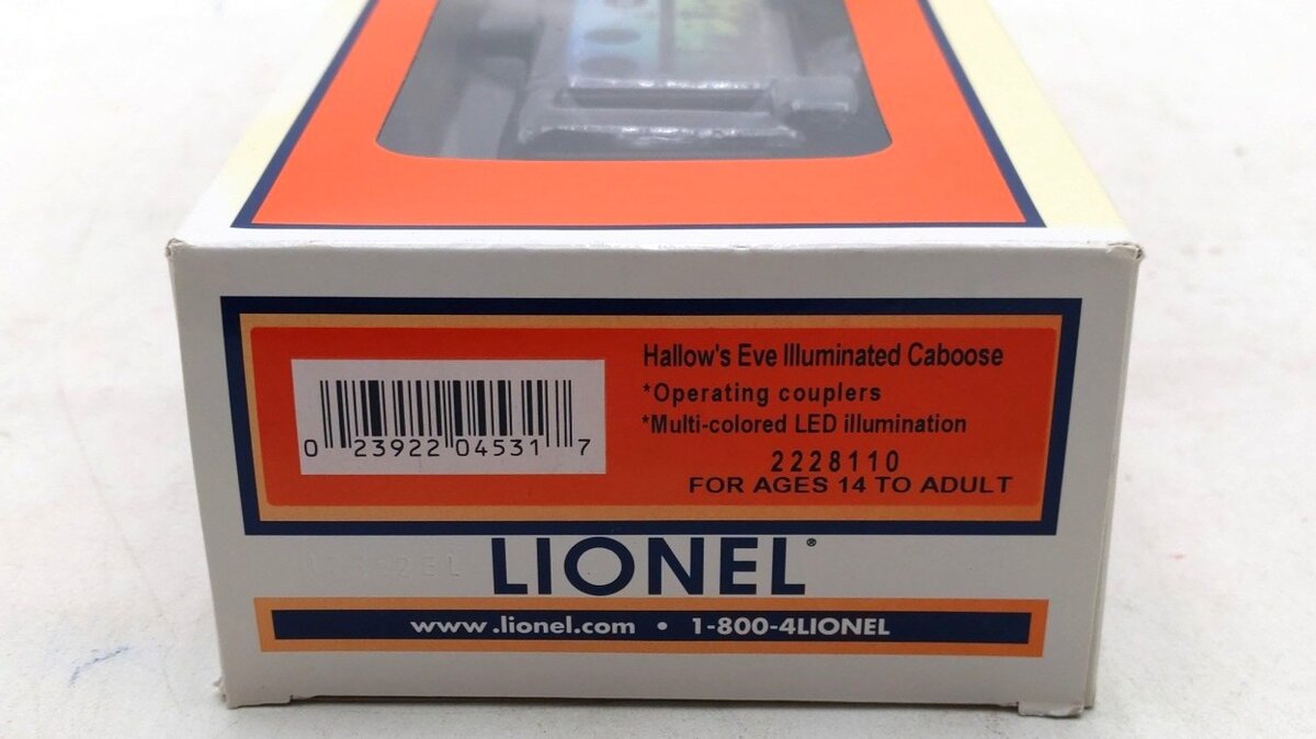 Lionel 2228110 O Scale Hallow's Eve Illuminated Caboose