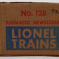 Lionel 128 Vintage O Animated Newsstand VG/Box