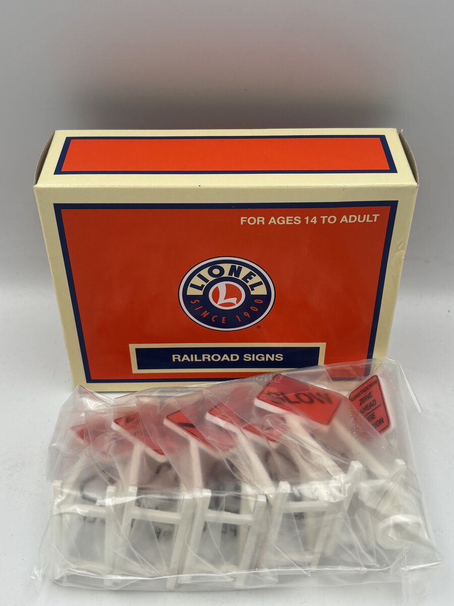 Lionel 6-81064 O Construction Zone Signs #2 MT/Box