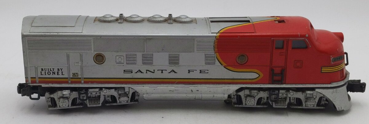 Lionel 2343 Vintage O Santa Fe F3 A Dummy Diesel Locomotive VG/Box
