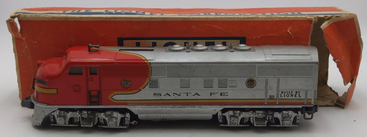 Lionel 2343 Vintage O Santa Fe F3 A Diesel Locomotive VG/Box