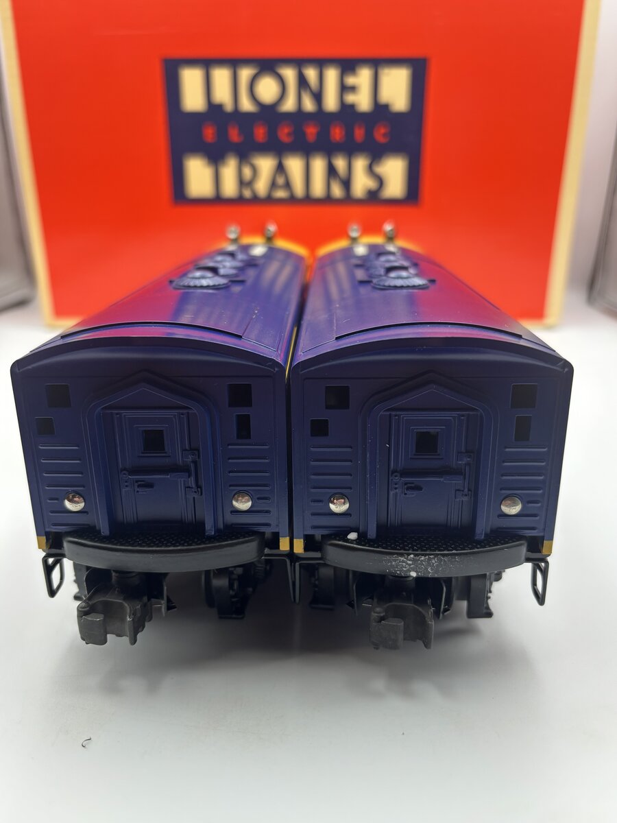 Lionel 6-18117 O Gauge Santa Fe Blue/Yellow F3 AA Diesel Set EX/Box