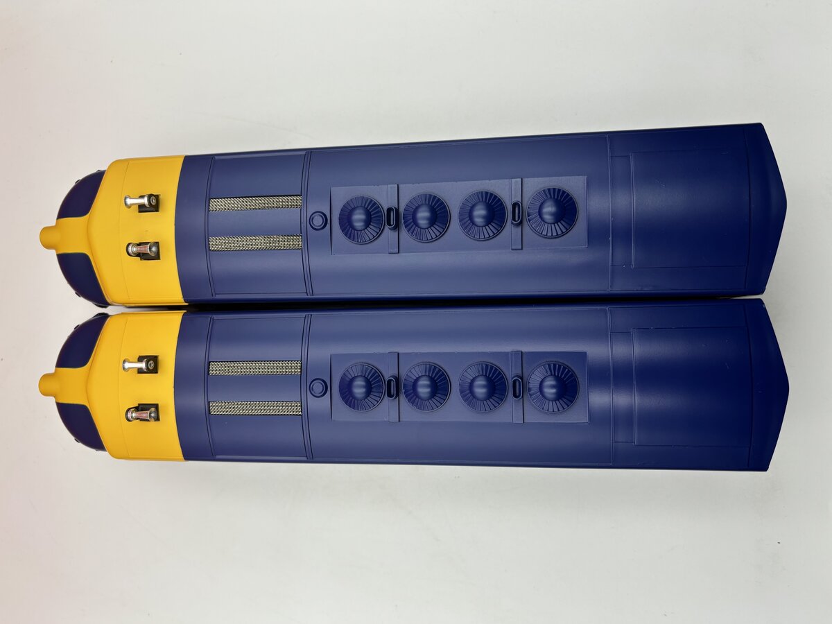 Lionel 6-18117 O Gauge Santa Fe Blue/Yellow F3 AA Diesel Set EX/Box