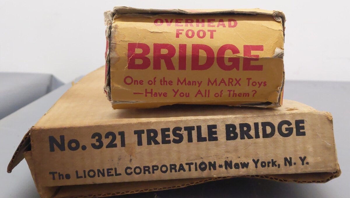 Marx/Lionel Vintage O Gauge Unassembled Bridges #321 [2] VG/Box