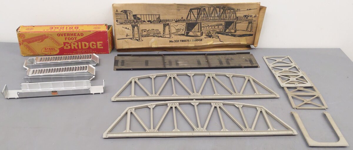 Marx/Lionel Vintage O Gauge Unassembled Bridges #321 [2] VG/Box