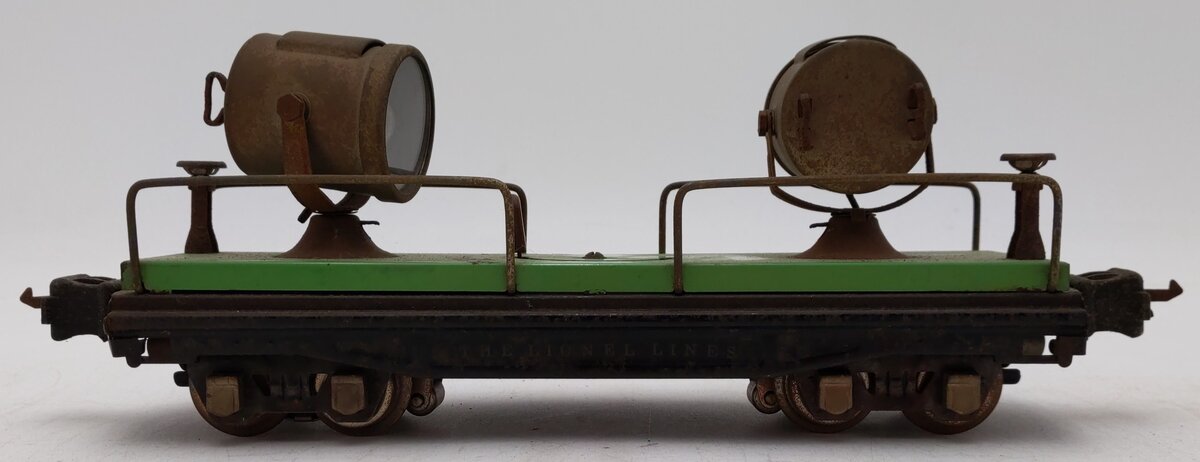 Lionel 820 Vintage O Gauge Prewar Green Dual Searchlight Car