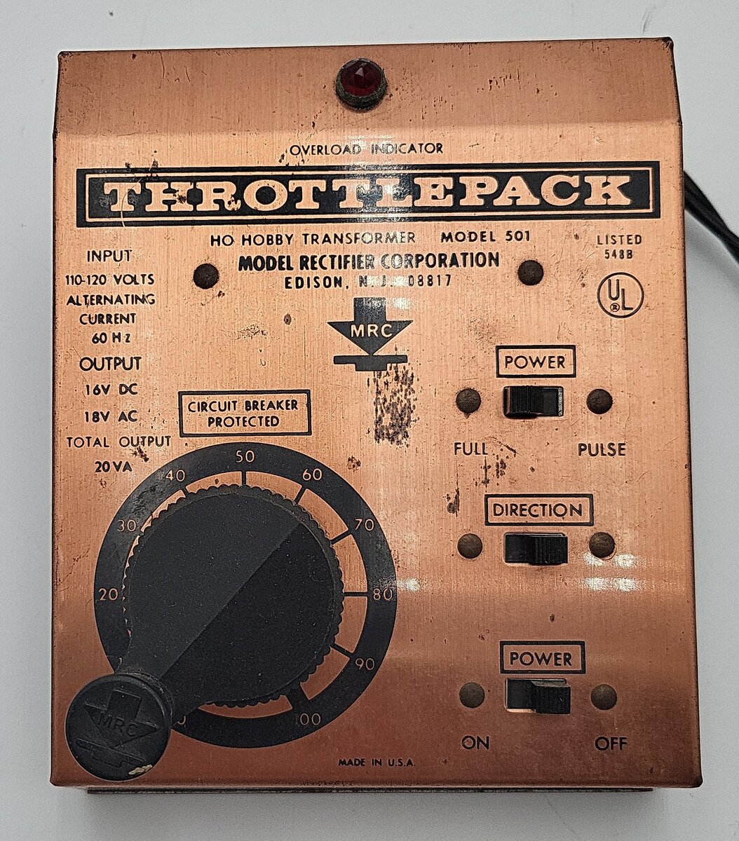 MRC 501 HO Scale Throttlepack Train Control VG