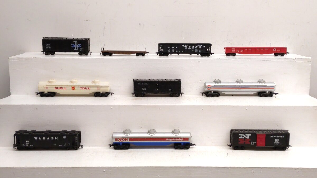 Athearn AHM Model Power Tyco HO Scale Assorted Freight Cars [10] VG
