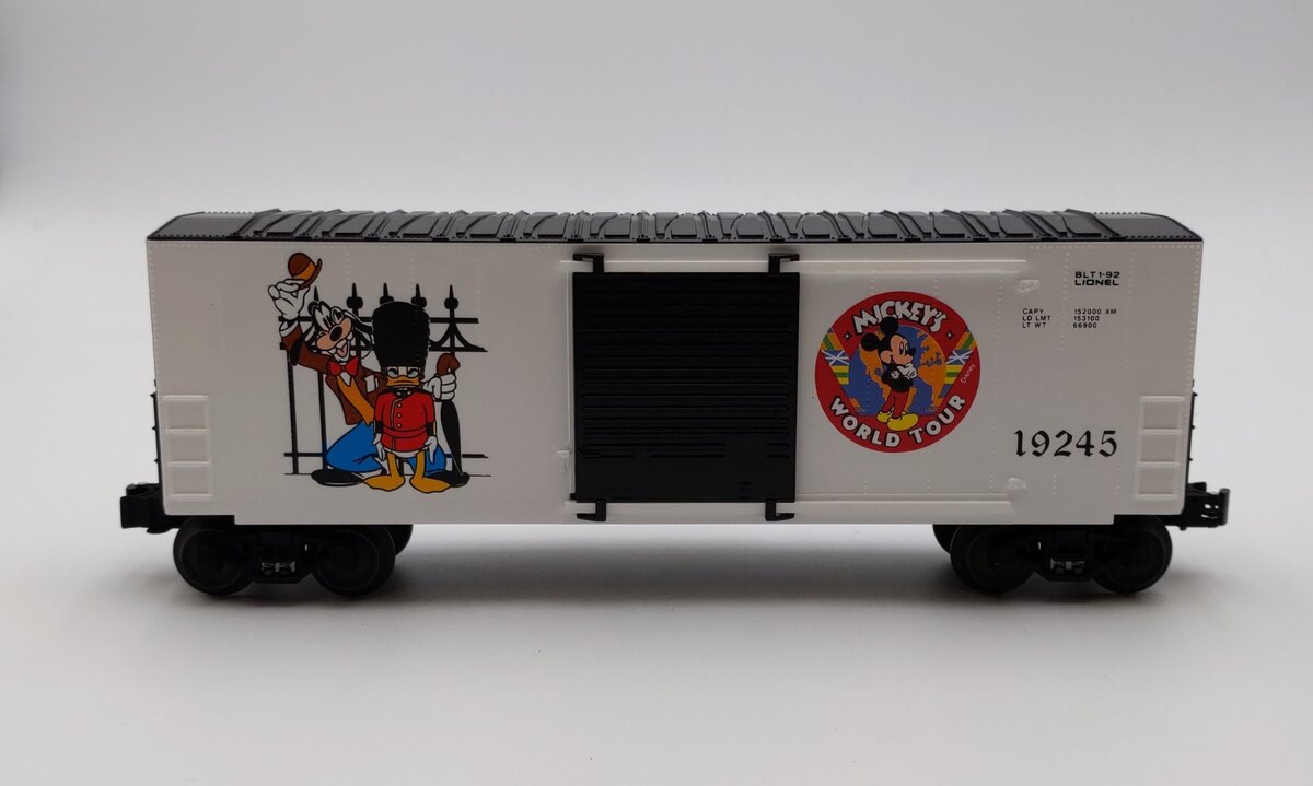 Lionel 6-19245 O Gauge Disney Mickey‘s World Tour Hi Cube Boxcar #19245 NIB