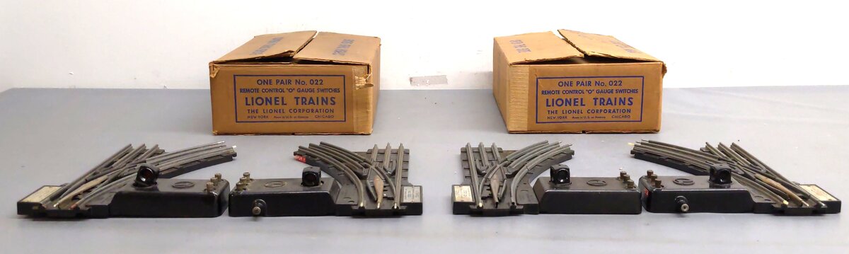 Lionel O22 Vintage O Left-Hand & Right-Hand Electric Remote Switches [2] VG