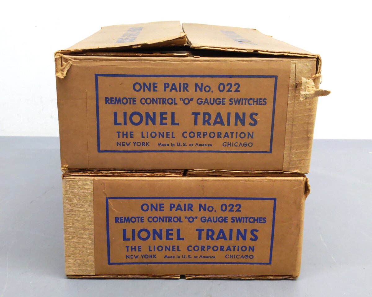 Lionel O22 Vintage O Left-Hand & Right-Hand Electric Remote Switches [2] VG