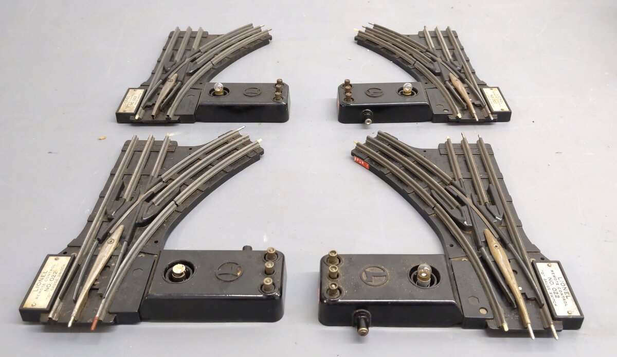 Lionel O22 Vintage O Left-Hand & Right-Hand Electric Remote Switches [2] VG