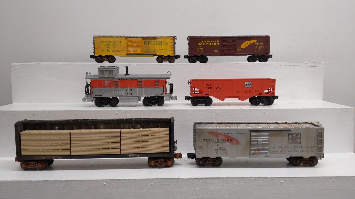 Lionel O Gauge Assorted Custom Weathered Freight Cars [6] VG/Box