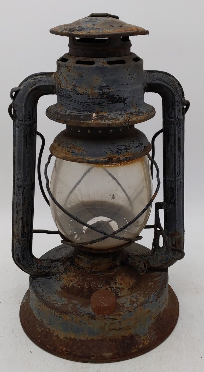 Vintage Rail Road Lantern W/ Clear Globe