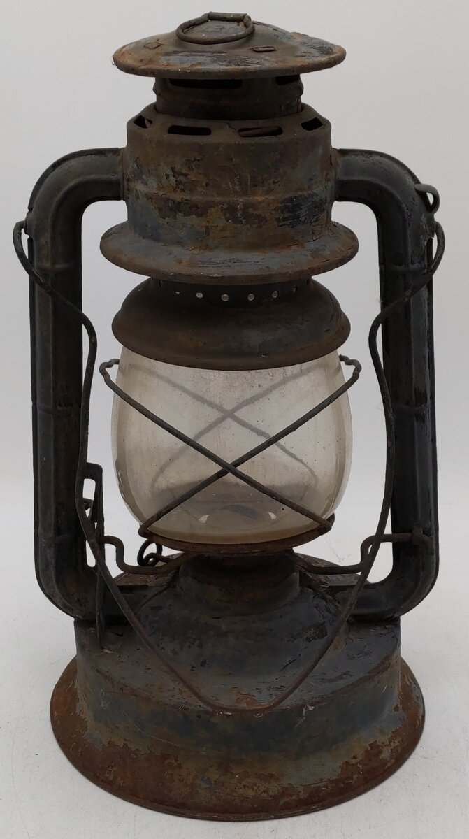 Vintage Rail Road Lantern W/ Clear Globe